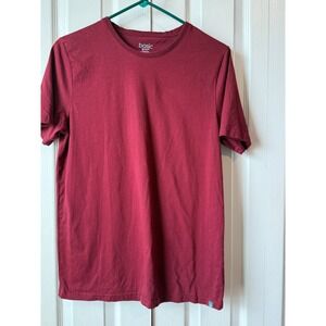 Basic MAN Men's T-Shirt Maroon Size M Soft Cotton Crew Neck Short Sleeve Lightwe